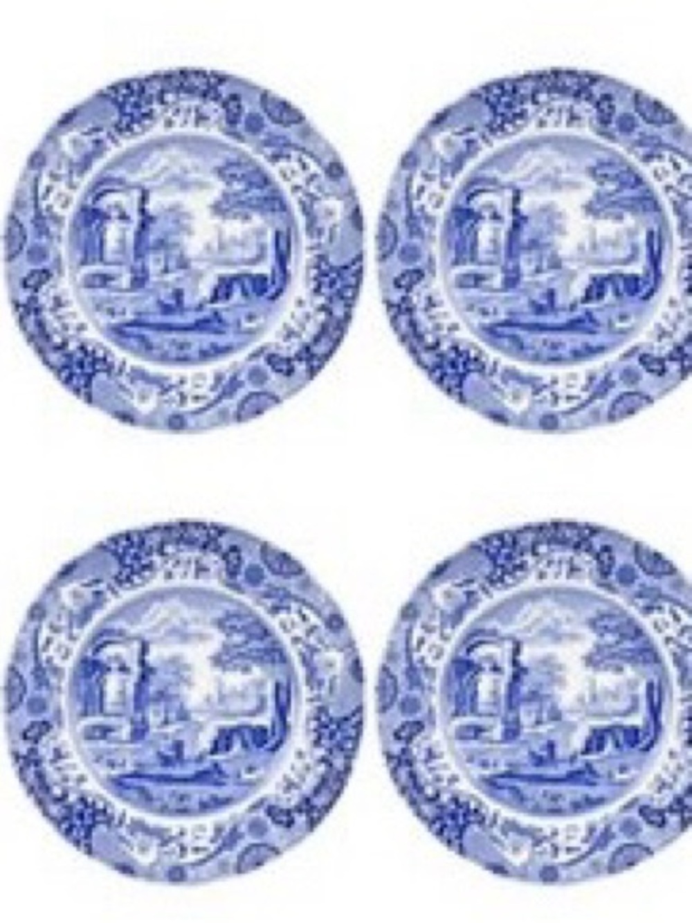 Set of Four SPODE Side Plates Made in England